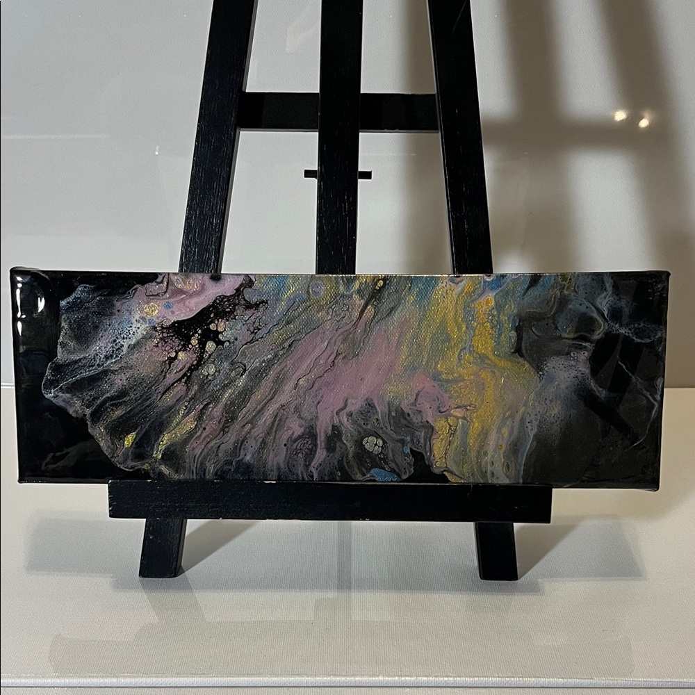 Abstract Black and Gold Canvas Art